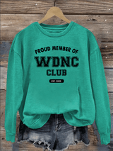 Women's Retro Funny Proud Member Of Club We Do Not Care Menopause Perimenopause Print  Sweatshirt