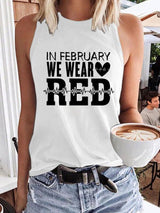 Women's Heart Disease Awareness Printed Vest