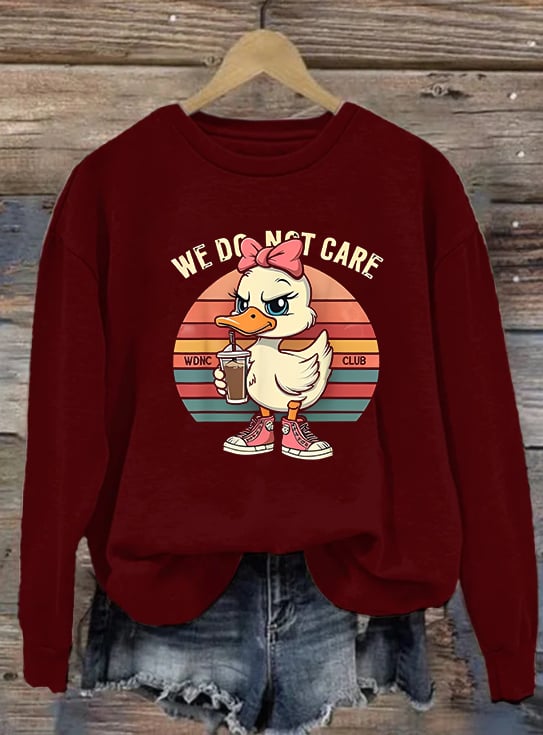 Women's  Retro Funny Proud Member Of Club We Do Not Care Menopause Perimenopause Print   Sweatshirt