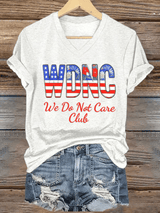 Women's  Retro Funny Proud Member Of  Club We Do Not Care Menopause Perimenopause Print T-Shirt