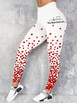 Women's Heart Disease Awareness Print Leggings