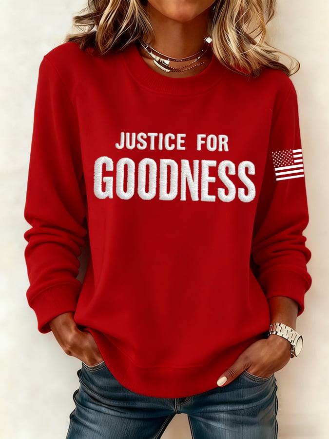 Women's JUSTICE FOR GOODNESS Printed Hoodies