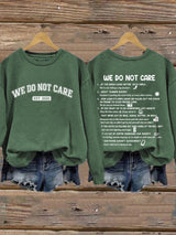 Retro Funny WDNC Menopause Perimenopause Print Sweatshirt