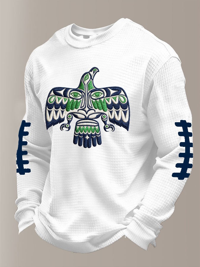 Men's Football Print Waffle T-Shirt