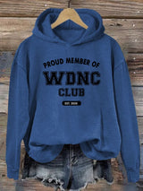 Women's Retro Funny Proud Member Of Club We Do Not Care Menopause Perimenopause Print  Hoodie