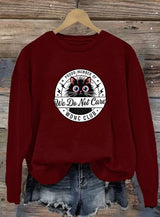 Women's  Retro Funny Proud Member Of Club We Do Not Care Menopause Perimenopause Print Sweatshirt
