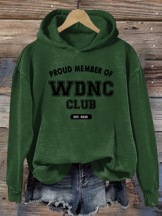 Women's Retro Funny Proud Member Of Club We Do Not Care Menopause Perimenopause Print  Hoodie