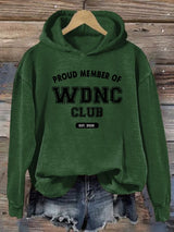 Women's Retro Funny Proud Member Of Club We Do Not Care Menopause Perimenopause Print  Hoodie