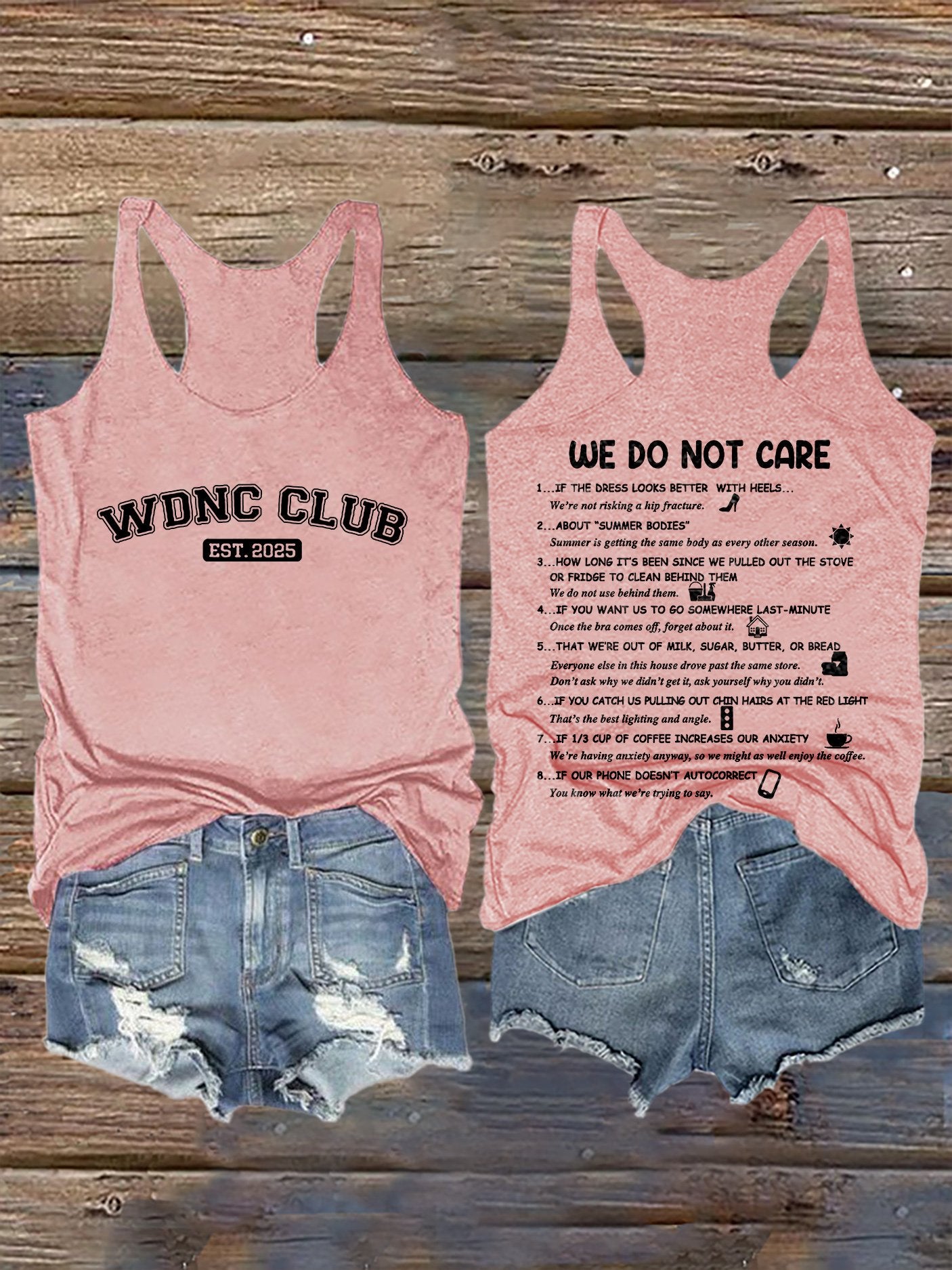 🔥Buy 3 Get 15% Off🔥Retro Funny WDNC Menopause Perimenopause Print Tank Top