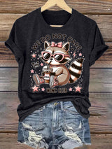 Women's  Cute little raccoon for Women's WDNC Menopause & Perimenopause Printed T-shirt