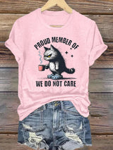 🔥Buy 3 Get 15% Off🔥Women's Retro Funny Proud Member Of Club We Do Not Care Menopause Perimenopause Print  T-Shirt