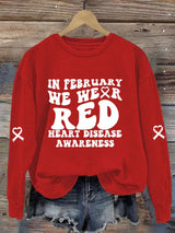 Women's Heart Disease Awareness Sweatshirt