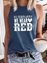 Women's Heart Disease Awareness Printed Vest