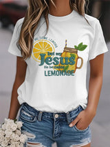 Women's  Life Gave Me Some Lemons, But My Jesus Turned Them Into Lemonade Faith  Print Shirt