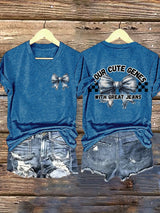 🔥Buy 3 Get 15% Off🔥V-Neck Retro Your Cute Genes With Great Jeans Print T-Shirt