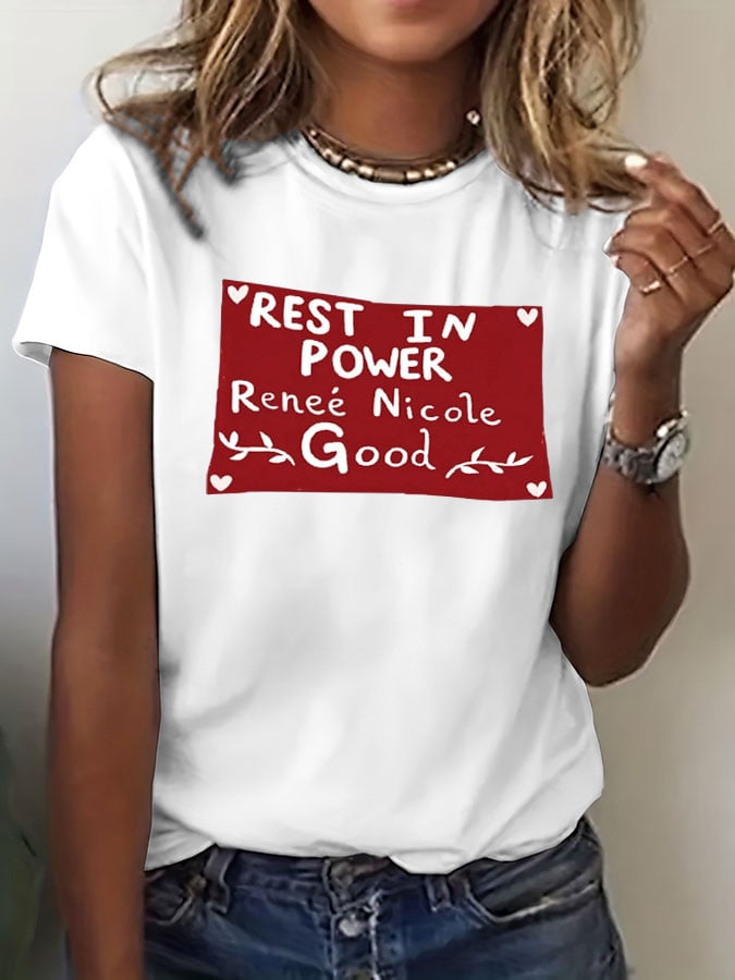 Women's trendy graphic print casual T-shirt