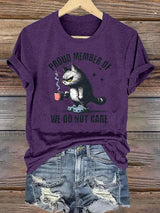 🔥Buy 3 Get 15% Off🔥Women's Retro Funny Proud Member Of Club We Do Not Care Menopause Perimenopause Print  T-Shirt