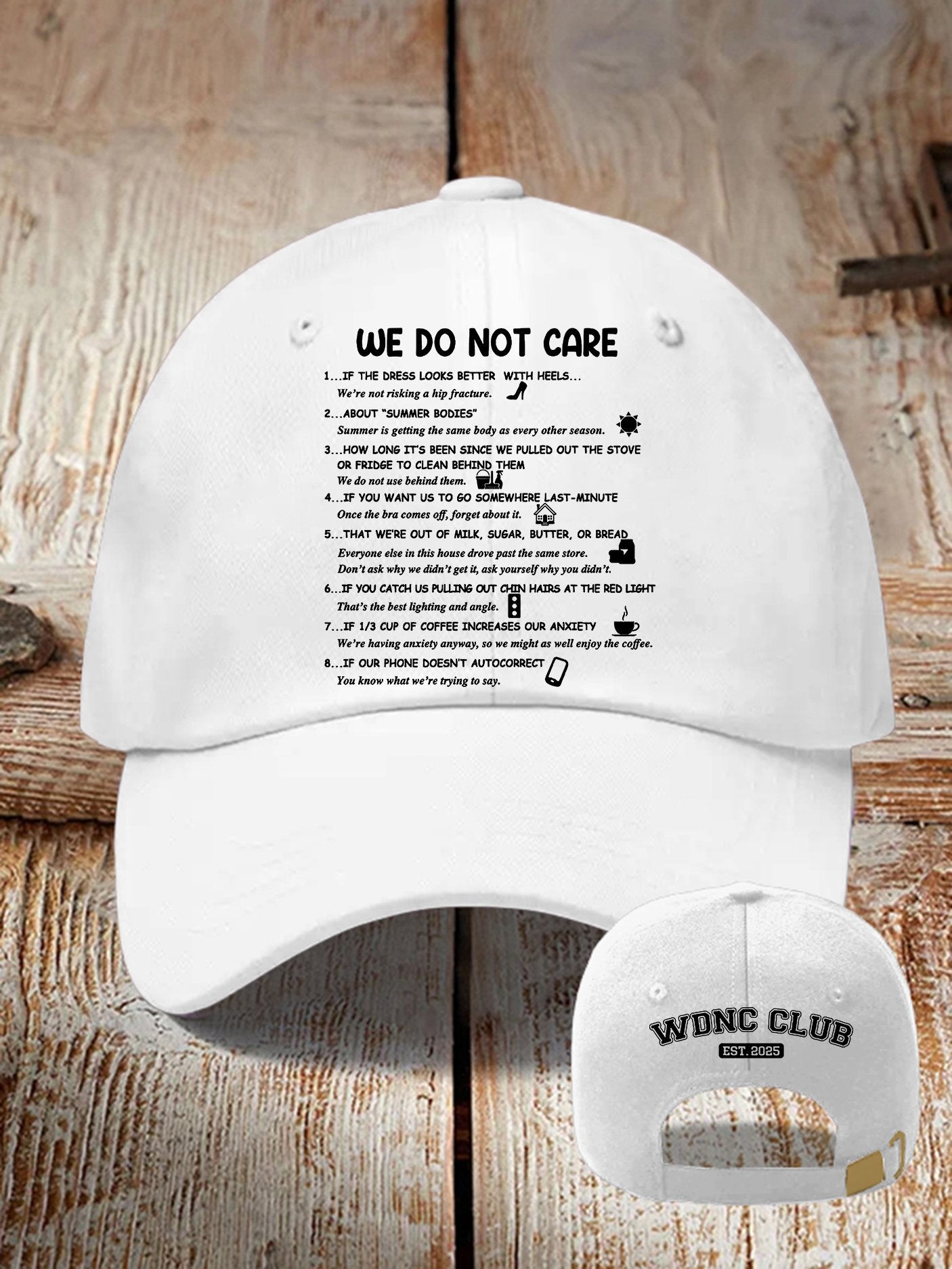 🔥Buy 3 Get 15% Off🔥Retro Funny WDNC Club Menopause Perimenopause Print Baseball Cap