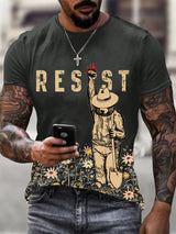 Men's Resist Bear Printed Casual T-shirt