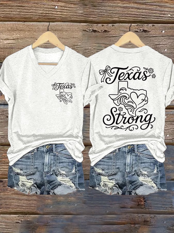 Women's Texas Hill Country Strong  Printed T-Shirts