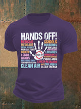 🔥Buy 3 Get 15% Off🔥Men's  HANDS OFF!  Print T-Shirt
