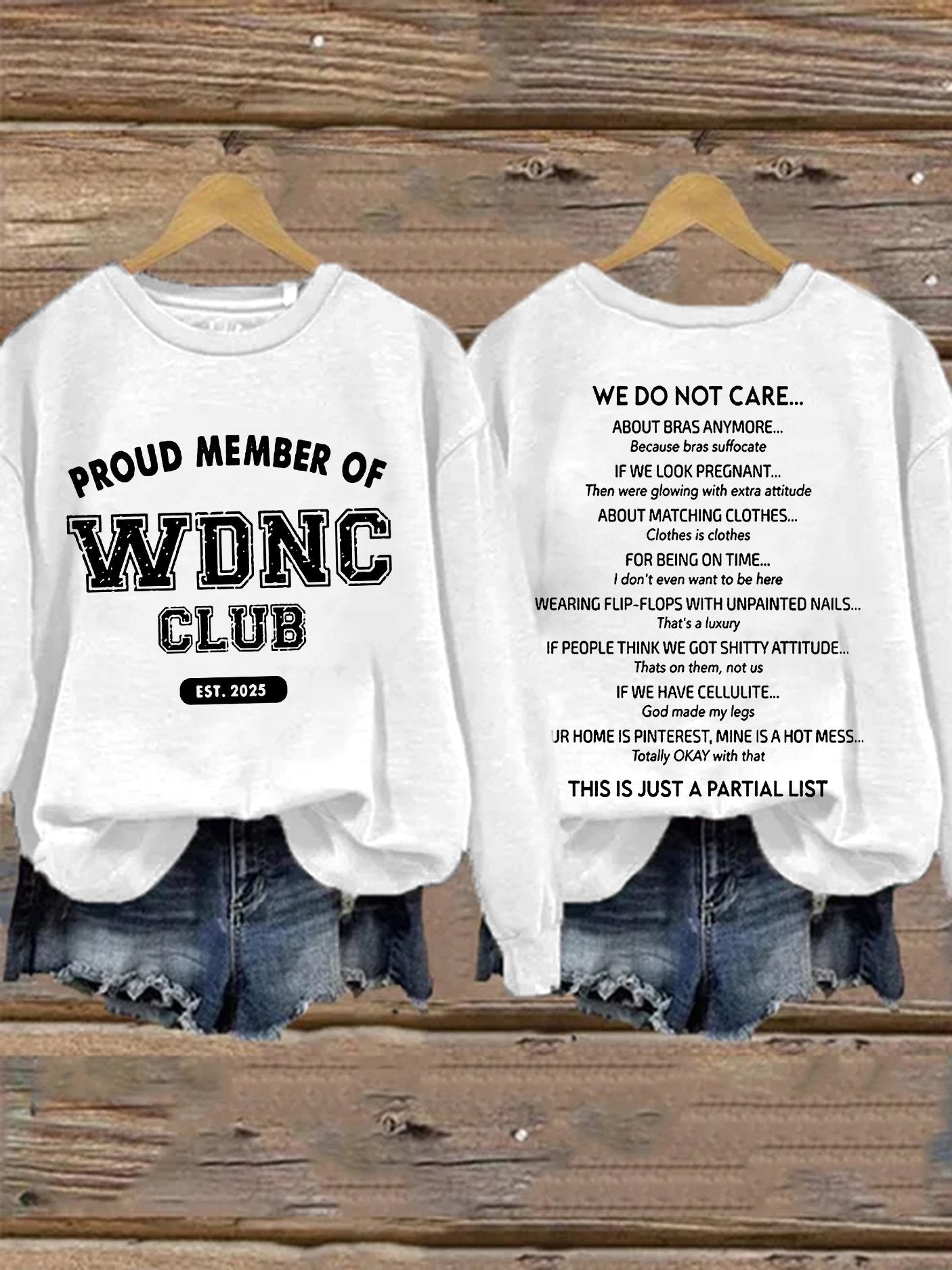 🔥Buy 3 Get 15% Off🔥Retro Proud Member Of WDNC Club Est. 2025 Menopause Perimenopause Print Sweatshirt