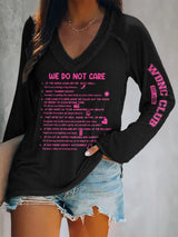 V-neck Retro Funny WDNC Menopause Perimenopause Print T-Shirt