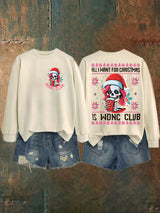 Women's  Retro Funny Proud Member Of Club We Do Not Care Menopause Perimenopause Print   Sweatshirt