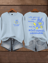 Women's Life Gave Me Some Lemons, But My Jesus Turned Them Into Lemonade Faith Print  Hoodie