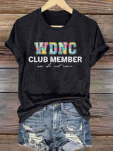 Women's  Retro Funny Proud Member Of Club Menopause Perimenopause Print T-Shirt