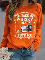Women's  Whiskey F*ck ICE Abolish ICE  Printed  Sweatshirt