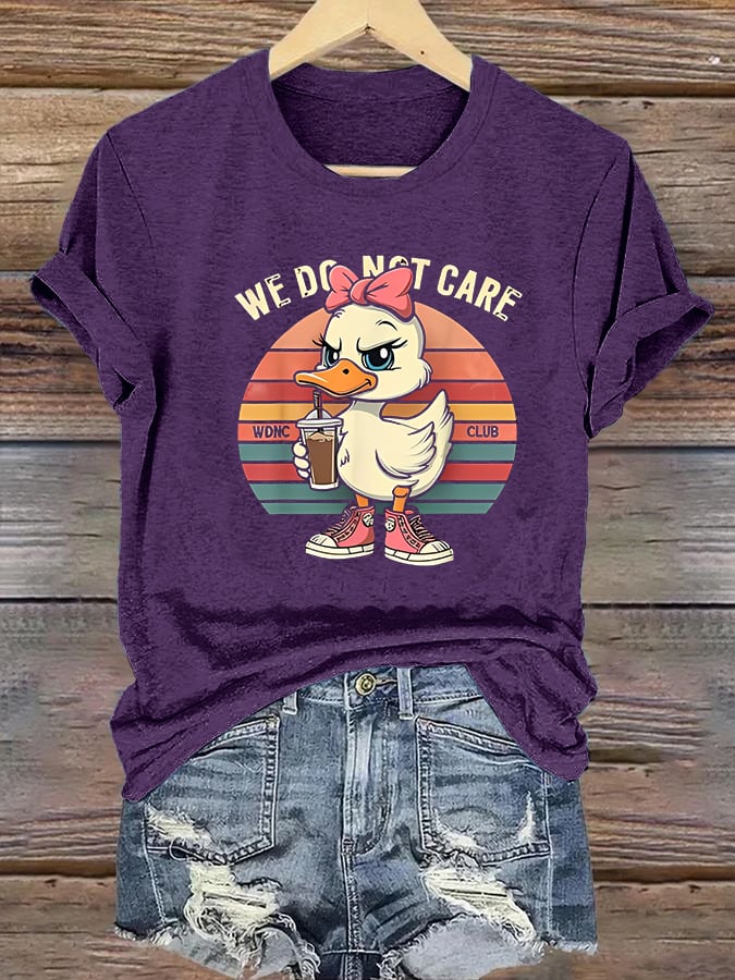 Women's  Retro Funny Proud Member Of Club We Do Not Care Menopause Perimenopause Print  T-Shirts