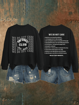 Women's  Retro Funny Proud Member Of Club We Do Not Care Menopause Perimenopause Print   Sweatshirt