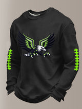 Men's Football Print Waffle T-Shirt