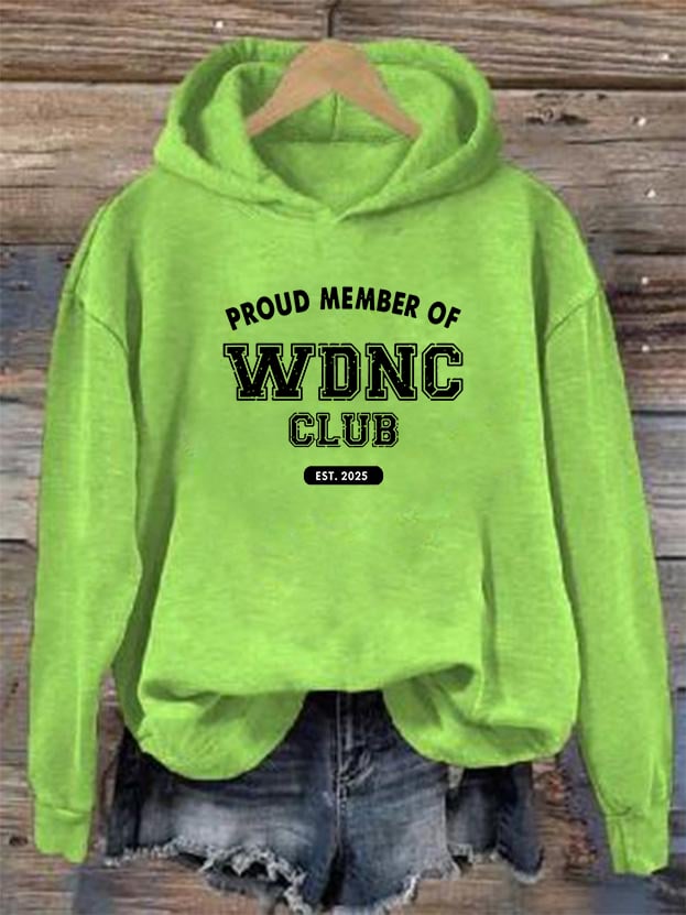 Women's Retro Funny Proud Member Of Club We Do Not Care Menopause Perimenopause Print  Hoodie