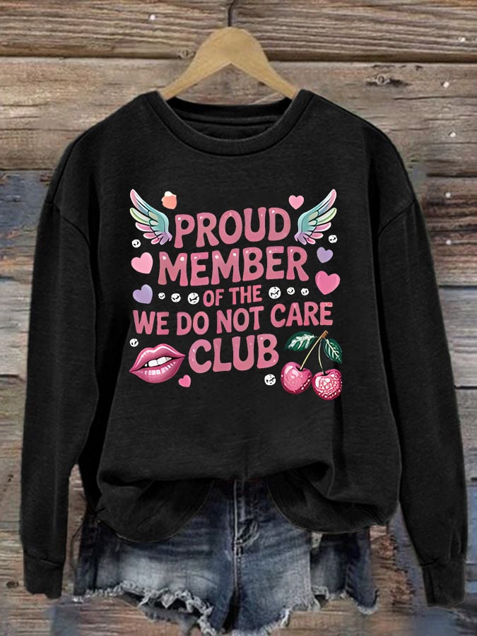 Women's  Retro Funny Proud Member Of Club Menopause Perimenopause Print  Sweatshirt