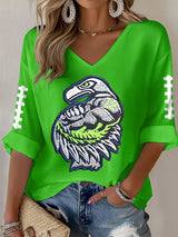 Women'S Football Print Casual T-shirt