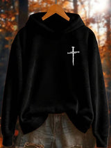 Women's Faith Cross Print Hoodie