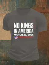 🔥Buy 3 Get 15% Off🔥Men's   NO KINGS IN AMERICA  Print  T-Shirt