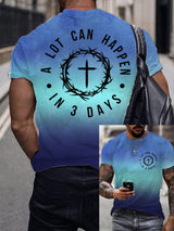 🔥Hot Sale Picks 🔥Men's Retro A Lot Can Happen In 3 Days Print T-Shirt
