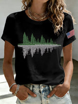 Women's Retro Save The Forest Service Print T-Shirt