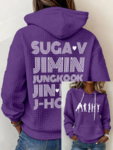 Women's Retro Leisure  Print Hoodie