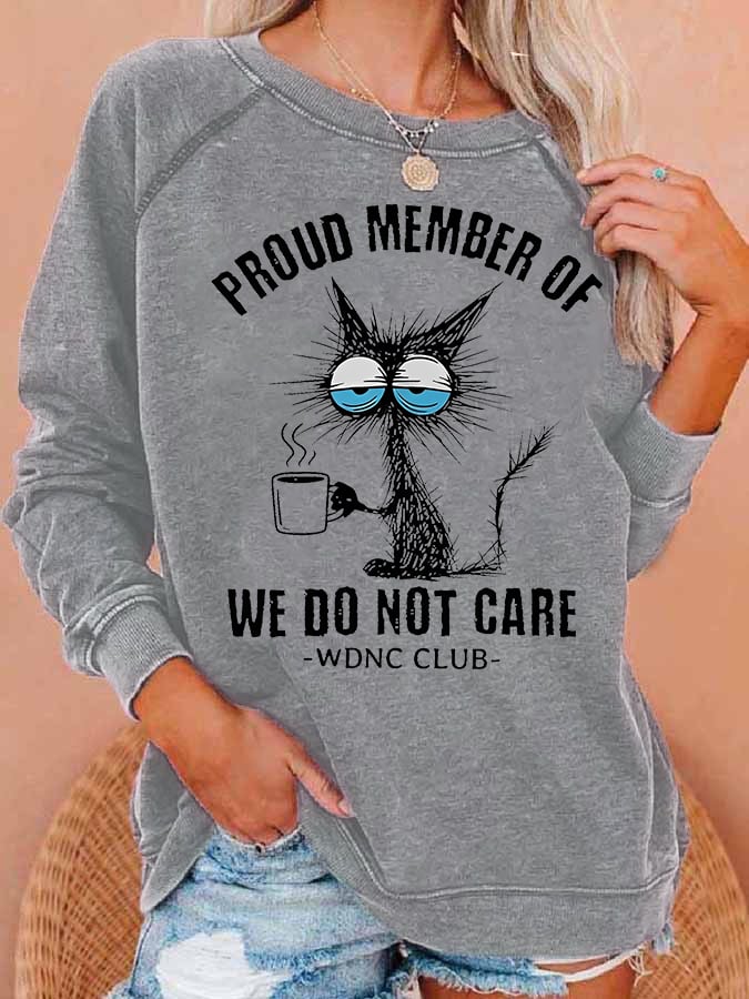 🔥Buy 3 Get 15% Off🔥Women's Retro Funny Proud Member Of Club We Do Not Care Menopause Perimenopause Print  Sweatshirt
