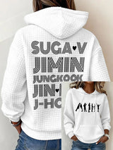 Women's Retro Leisure  Print Hoodie