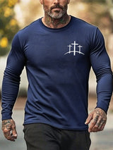 Men's Faith Cross Print Crew Neck T-shirt