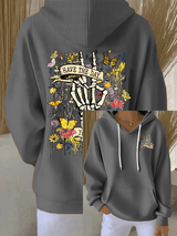 🔥Buy 3 Get 15% Off🔥Women's  Flower skull hand gesture Of WDNC Club We Do Not Care Menopause Perimenopause Print  Hoodie