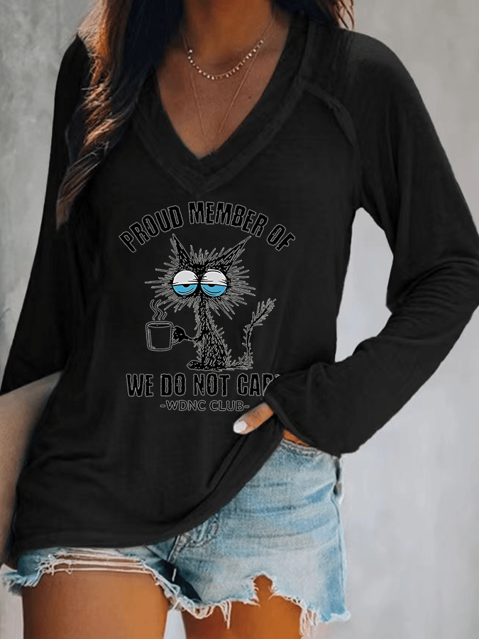 🔥Buy 3 Get 15% Off🔥Women's  V-neck Retro Funny Proud Member Of  Club Menopause Perimenopause Print T-Shirt