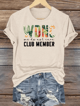 Women's  Retro Funny Proud Member Of Club Menopause Perimenopause Print T-Shirt