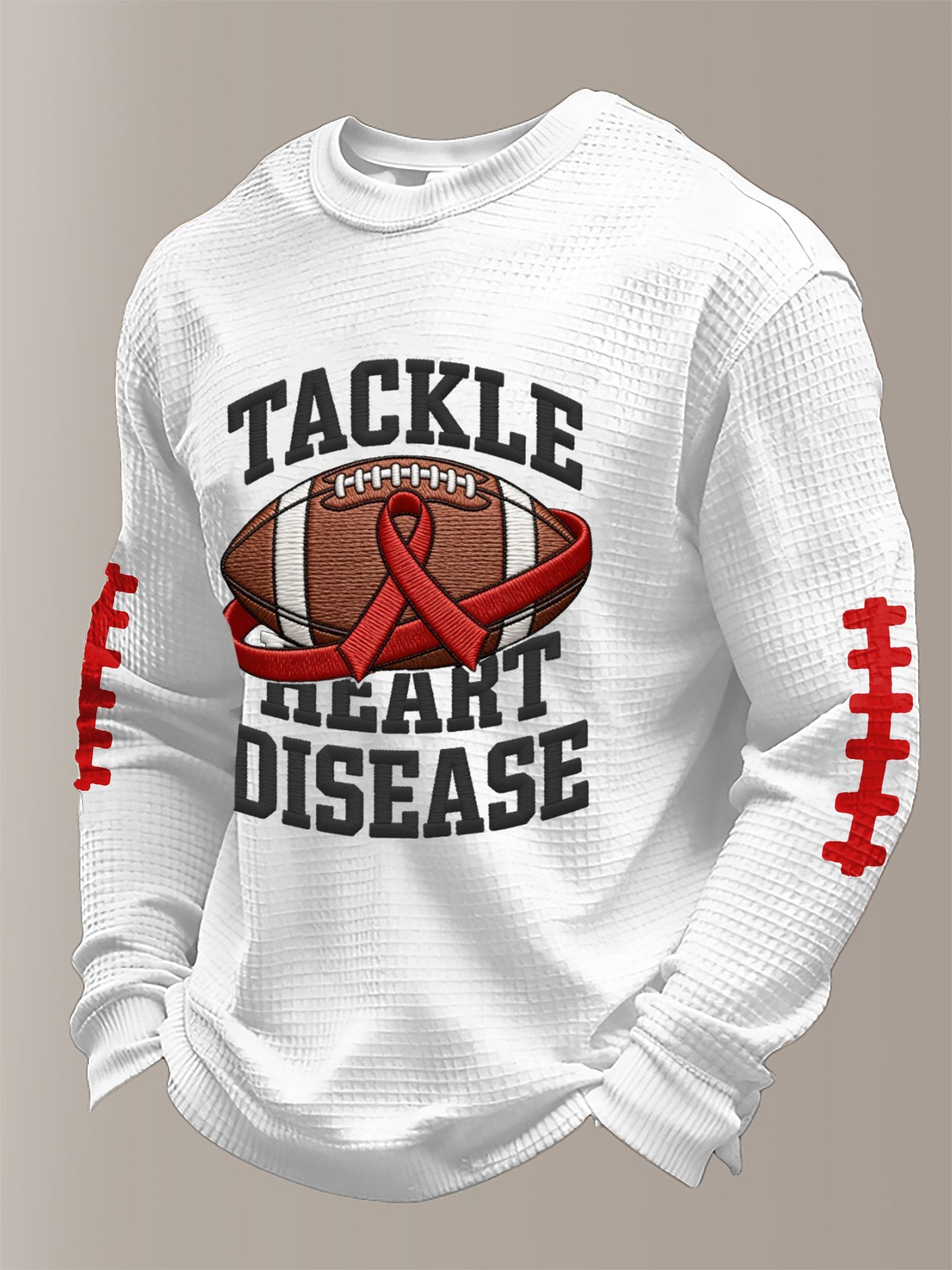 Men's Heart Disease Awareness Printed Long-Sleeve T-Shirt