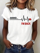 Women's Heart Disease Awareness Print T-shirt